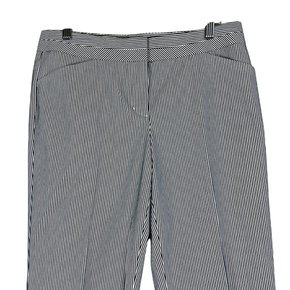 Express Design Studio Editor Pants Womens 4 Black White Pinstripe Bootcut Career - Picture 2 of 4